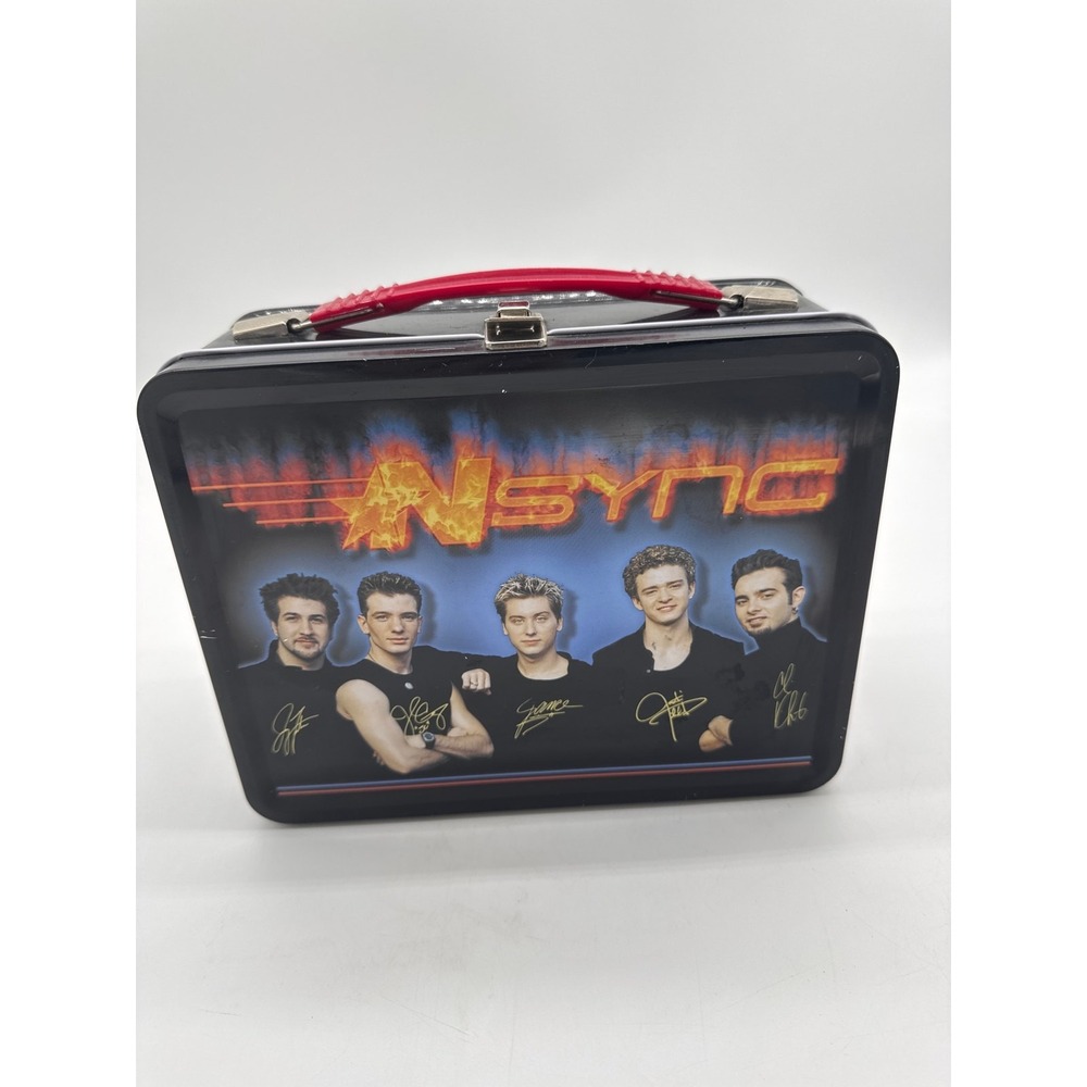 Vintage *NSYNC 'N Sync Zeeks metal lunchbox 2001‎ With Thermos READ